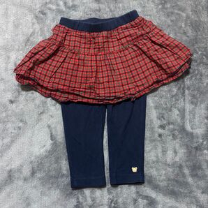 美品 ファミリア・レギンス付きスカート