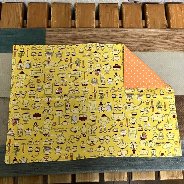 新品 未使用 ハンドメイド ポムポムプリン ランチョンマット ランチクロス 大判
