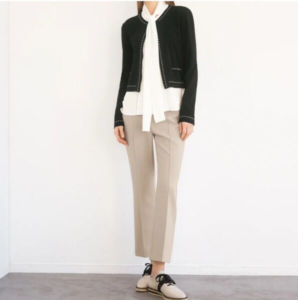 【FOXEY】24年商品美品 Porto Pants 40 サンドベージュ