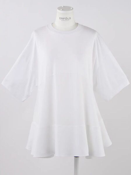 【ENFOLD】25SS新品 FLARE DOCKING T-SHIRT 38 ホワイト