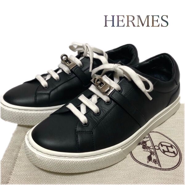 【極美品】HERMES エルメス デイ スニーカー ケリーバックル 38