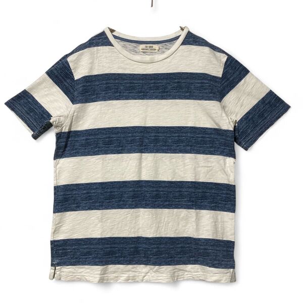 タイムリーワーニング ボーダーTシャツ 半袖 Mサイズ メンズ コットン100