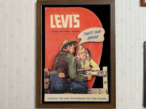 LEVI'S ヴィンテージフォトフレームインテリアポスターA4サイズ壁掛け