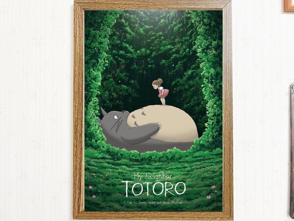 となりのトトロ フォトフレームインテリアポスターA4サイズ壁掛け