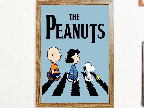 スヌーピーTHE PEANUTS ポスターフレームインテリアA4サイズ壁掛け