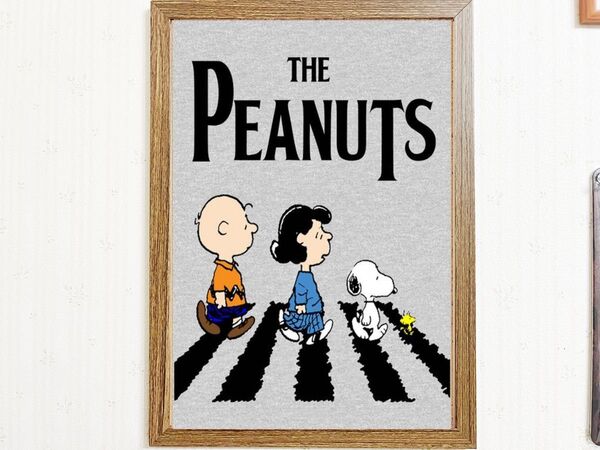 スヌーピーTHE PEANUTSフォトフレームインテリアポスターA4サイズ壁掛け