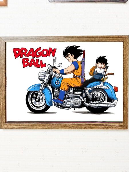 ドラゴンボール インテリアポスターフォトフレーム付きA4サイズ壁掛け