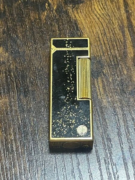 【希少】Dunhill ローラガスライター ブラックラ ゴールドラメ 希少品