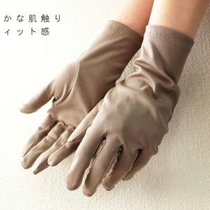 手袋 グレージュ レディース 抗菌 消臭 帯電防止 綿100% 抗ウイルス対策 細菌増殖を抑える 花粉症対策 21〜22cm