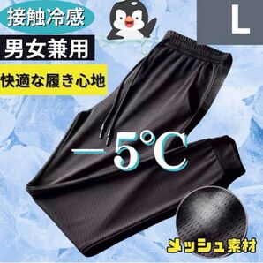 専用商品 ジョガーパンツ L 接触冷感 男女兼用 熱中症対策 ブラック ジャージ ズボン