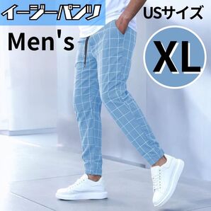 メンズ XL LL チェックパンツ ワイド カジュアル ストリート トレンディ ズボン 春夏