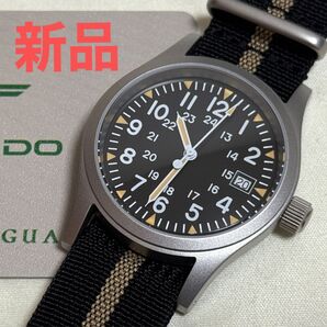 新作】日付表示 Militado ML05 サファイア クオーツ 38㎜ デイト 腕時計 ミリタリーウォッチ ハミルトン 軍用時計