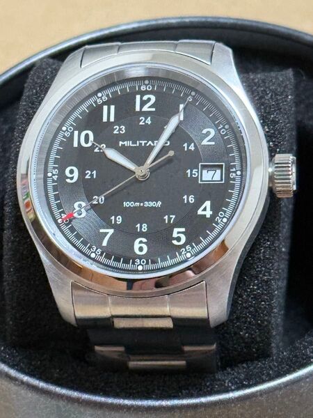 新作・新品】Militado ML08 クォーツ 腕時計 38㎜ サファイヤ デイト HAMILTON ハミルトン SEIKO