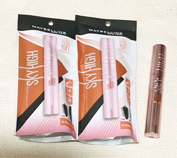 メイベリン MAYBELLINE スカイハイ マスカラ ゆうやけオレンジ おまけ付き