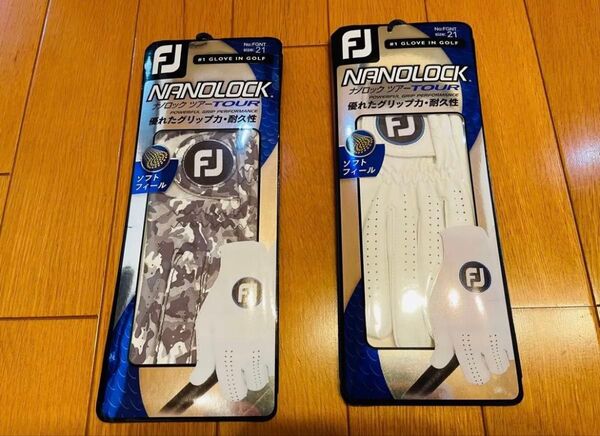 ★ 新品フットジョイ FJ ナノロックツアー カモ ホワイト 左手用 21cm ★