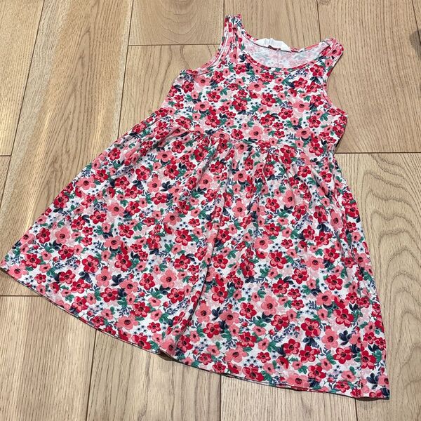 H&M エイチアンドエム はな 花柄 ノースリーブ ワンピース