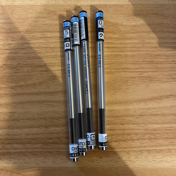 【4本セット】オート 替芯 水性替芯 黒 C-305Pクロ 0.5mm