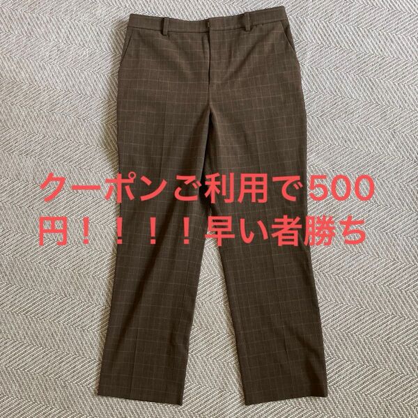 スラックス テーパードパンツ UNIQLO ユニクロ ビジネス スラックスパンツ センタープレス ボトムス パンツ