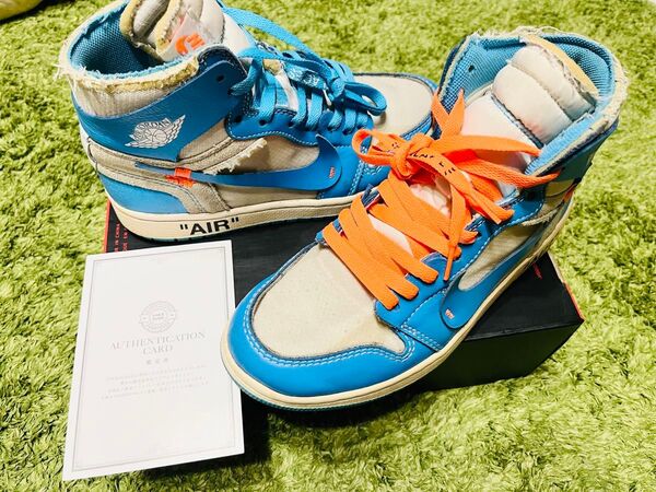 Off-White × Nike Air Jordan 1 High UNC "White/Dark Powder Blue"