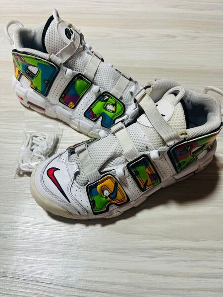 Nike GS Air More Uptempo "Peace Love Swoosh" 25センチ