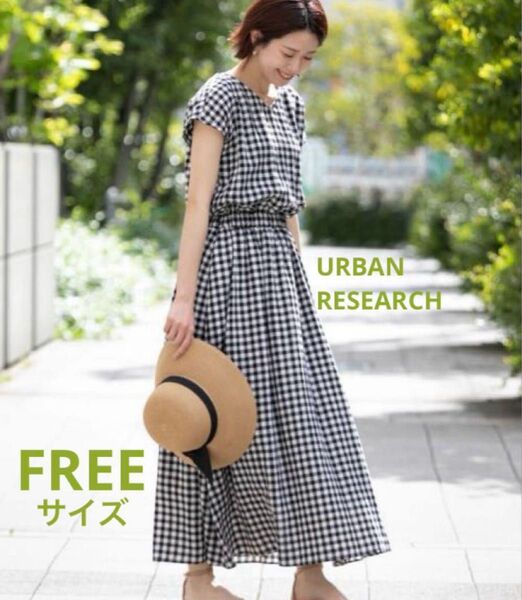 UR TECH+抗菌リネン混フレンチギャザーワンピース FREE
