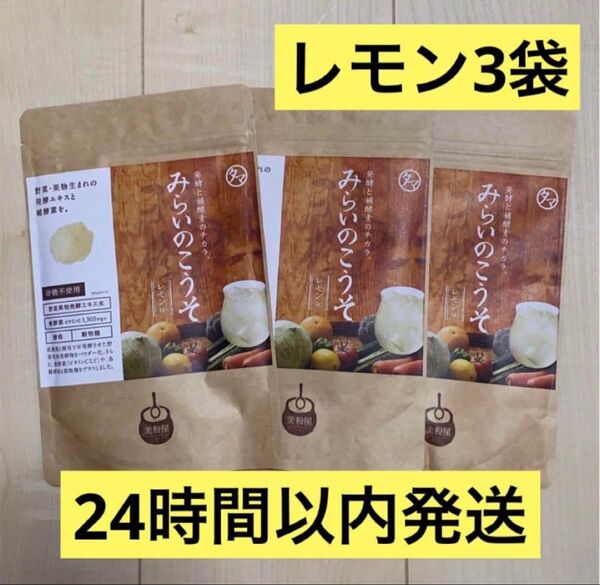 【新品未開封】 みらいのこうそ レモン味 100g×3袋 タマチャンショップ