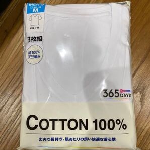 新品3枚パック★綿100% 半袖 Tシャツ M 白 コットン100 無地 肌着 部屋着 ルーム インナー シャツ 紳士 メンズ