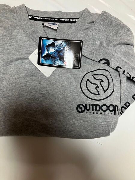 OUTDOOR アウトドア Tシャツ サイズ160㎝ ロンT 長袖 グレー 灰色 トップス