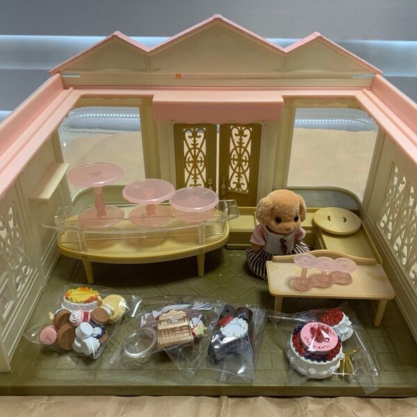 シルバニアファミリー こだわりパティシエのケーキ屋さん プードル ケーキ スイーツ 人形 小物