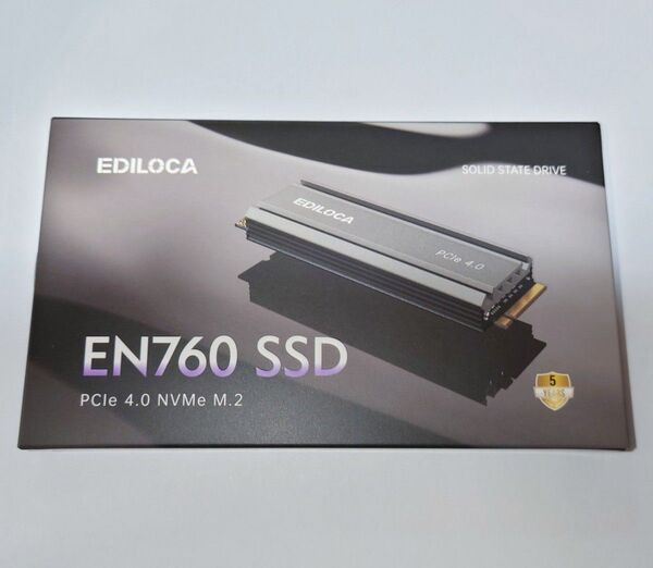 【新品】2TB Ediloca EN760 NVMe M.2 SSD 4800MB/s PS5対応 ヒートシンク付き