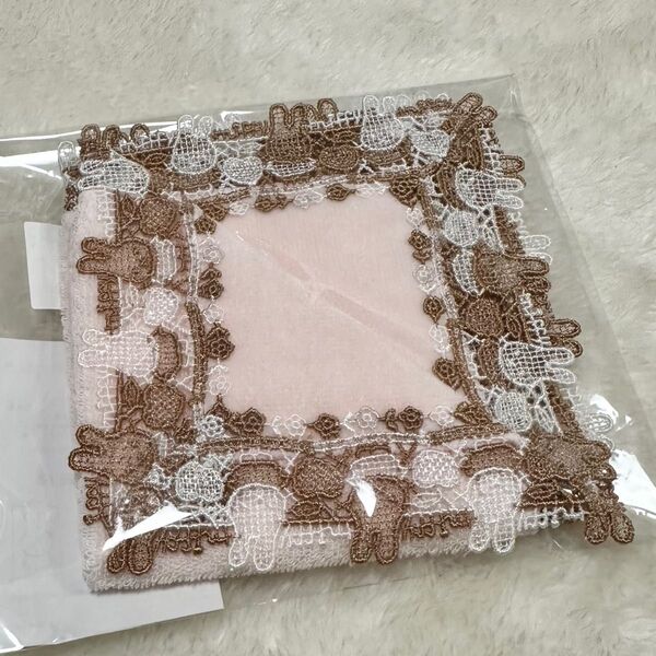 近沢レース タオルハンカチ ミッフィー ピンク