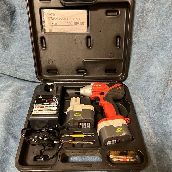 リョービ 12V 充電式インパクトドライバー BID-1226 コードレス バッテリー式 RYOBI 電動工具 おまけのビット付!