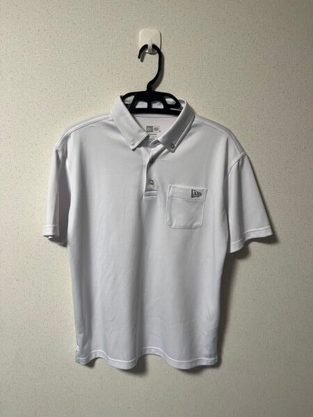 NEW ERA GOLF ニューエラゴルフ ボタンダウンポロシャツ ホワイト M
