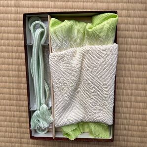 和装小物 帯締め・帯揚げセット 薄黄緑色