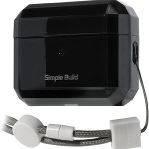 【新品未使用】特価!!分かる方ご購入下さい Simple Build AirPods Proケース ブラック ストラップ付き