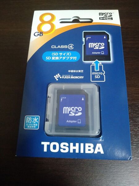 TOSHIBA microSDカード 8GB SDカード変換アダプタ付き 長期保管品