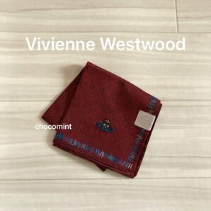新品未使用★ヴィヴィアンウエストウッドVivienne Westwood オーブ刺繍入りプリントハンカチーフ ORB 日本製