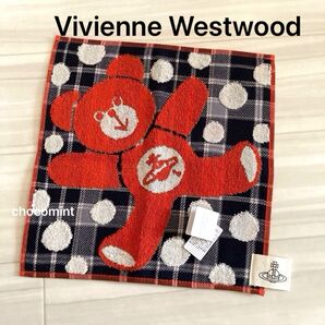 新品【Vivienne Westwood ヴィヴィアンウエストウッド】ベア ドット くまちゃんデザイン♪タオルハンカチ 可愛い