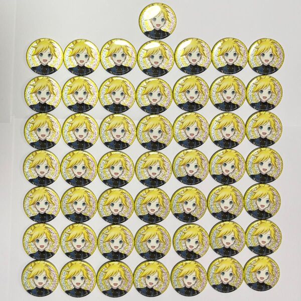 プロセカ あんスタ コラボ グリッター缶バッジコレクションB 鏡音 レン 50個セット