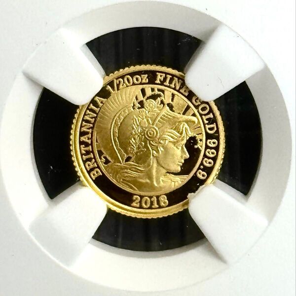 わずか16枚のみ!! 2018年 ブリタニア 1/20オンス 金貨 NGC PF70UC イギリス ロイヤルミント
