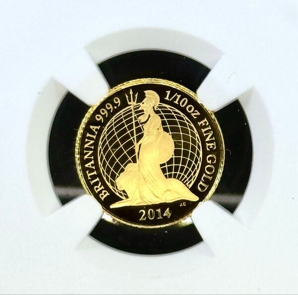 最高鑑定!! ブリタニア 2014年 1/10オンス 10ポンド 金貨 イギリス ロイヤルミント NGC PF70UC