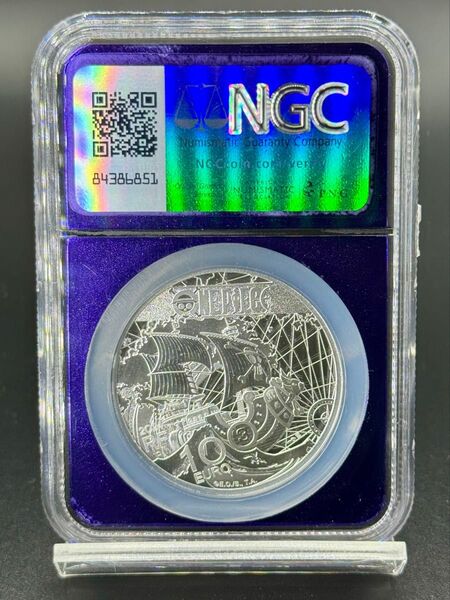 2024 フランス ワンピース 放送25周年記念 10ユーロ プルーフ 銀貨 NGC PF70UC 最高鑑定