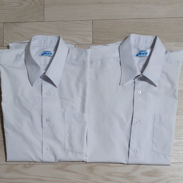 TOMBOW トンボ学生服 半袖Yシャツ 165ワイシャツ 2枚セット 中古品 形態安定