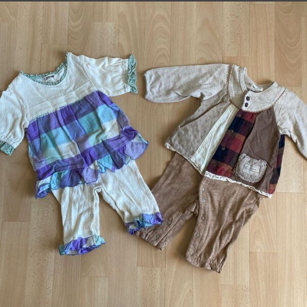 女の子 ベビー服 2着 サイズ70 Biquette Gemeaux ビケットクラブ ジェモー