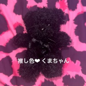 推し活グッズ 推しぬいぐるみ 黒 クマ ぬいぐるみ 推しぬい 黒推し