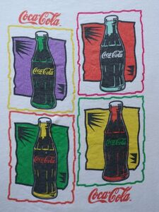 Coca Cola 80s 90s USA made Coca Cola Vintage pop art print T-shirt US- XL size // enterprise Ad ba Thai Gin g..