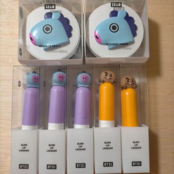 VT まとめ売り セット チーククッション リップラッカー 防弾少年団 BTS BT21 オーサムピンク いちじく コスメ グッズ
