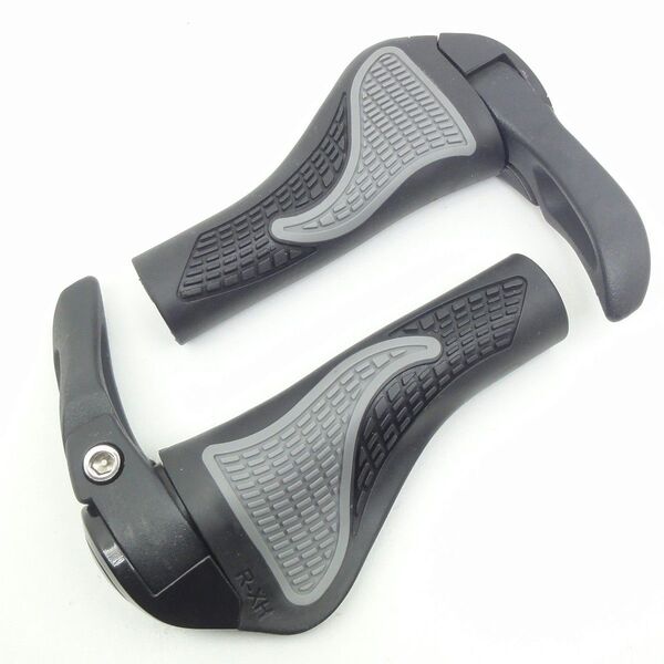 訳あり新品 エルゴグリップ バーエンドバー付き 自転車 MTB ハンドル径22.2mm 送料無料