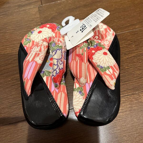 サンダル 靴 下駄 草履 子ども 女の子 浴衣 新品 Sサイズ 16.5cm