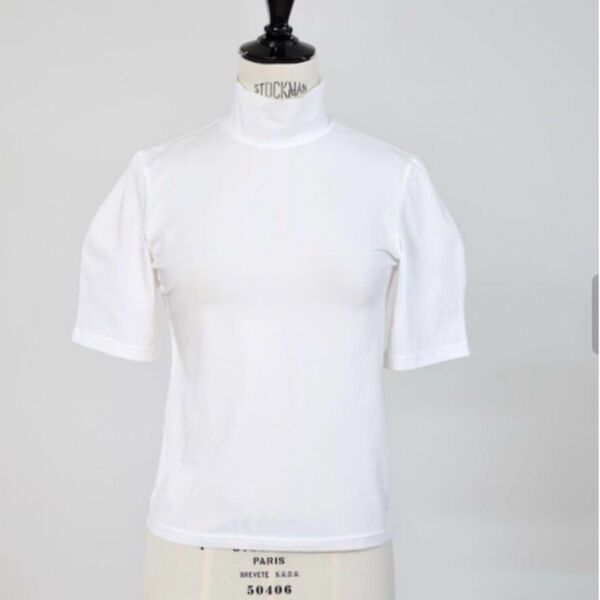 ジプソフィア gypsohila HighNeck Tee ホワイトyoriハイネック 白 半袖Tシャツ